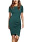 cheap Maternity Wear-Women&#039;s Sheath Dress Short Sleeve Maternity Cotton Black Blue Wine Green S M L XL / Above Knee