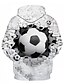 preiswerte Herren-Hoodies und -Sweatshirts-Herrn Übergrössen Kapuzenshirt 3D Mit Kapuze Freizeit Kapuzenpullover Sweatshirts Weiß
