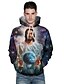 voordelige Herenhoodies &amp; truien-Heren Informeel / Street chic Trui met capuchon Kleurenblok / 3D / Personage Capuchon