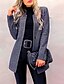 cheap Women&#039;s Coats &amp; Trench Coats-Women&#039;s Daily Fall Long Coat, Solid Colored Stand Long Sleeve Polyester Black / Gray