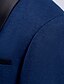 Χαμηλού Κόστους Κοστούμια σμόκιν-Σκούρο μπλε Ανδρικά Γάμου Πάρτι / Βράδυ Μονόχρωμο Στρογγυλεμένο πέτο Τυπική εφαρμογή Μονόπετο Ενός Κουμπιού 2023