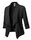 preiswerte Blazer für Damen-Damen Blazer Blazer Normal Alltag Solide Öffnung vorne Normale Passform Polyester Herren Anzug Blau / Purpur / Rosa - V-Ausschnitt / Winter