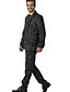 Χαμηλού Κόστους Κοστούμια-Μαύρο Με Μοτίβο Τυπική εφαρμογή Πολυεστέρας Κοστούμι - Εγκοπή Μονόπετο Ενός Κουμπιού / Στολές