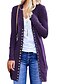 cheap Plus Size Tops-Women&#039;s Solid Colored Long Sleeve Cardigan Sweater Jumper, V Neck Black / Blue / Purple S / M / L