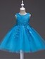 Χαμηλού Κόστους Λουλουδάτα φορέματα για κορίτσια-Πριγκίπισσα Μέχρι το γόνατο Φόρεμα για Κοριτσάκι Λουλουδιών Γενέθλια Χαριτωμένο φόρεμα χορού Βαμβάκι με Διακοσμητικά Επιράμματα Κατάλληλο 3-16 ετών