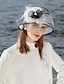 billige Partyhatter-fascinators hatter 100% lin bøtte hatt melbourne cup elegant romantisk bryllup med fjær hodeplagg hodeplagg