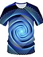 billige T-skjorter og singleter til herrer-Herre Store størrelser Fargeblokk T-skjorte Grunnleggende Dagligdagstøy Rund hals Blå / Kortermet