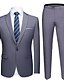 Χαμηλού Κόστους Κοστούμια σμόκιν-Tuxedos Standard Fit Notch Single Breasted One-button Polyester Solid Colored