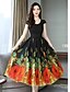 cheap Print Dresses-Women&#039;s A-Line Dress Sleeveless Geometric Orange S M L XL XXL
