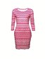 cheap Mini Dresses-Women&#039;s Basic Sheath Dress - Geometric Print Blushing Pink Blue S M L XL