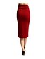 economico Gonne da donna-Per donna Attillato Gonne - Tinta unita Nero Rosso S M L