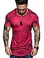 billige T-skjorter og singleter til herrer-Herre T skjorte Grafisk 3D Trykt mønster Kortermet Gate Topper Gatemote Svart Blå Rød