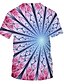 billige T-skjorter og singleter til herrer-Rund hals EU / USA størrelse T-skjorte Herre - Fargeblokk / 3D / Grafisk, Trykt mønster Gatemote / overdrevet Klubb Fuksia / Kortermet