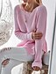 billige Jerséis de Mujer-Women&#039;s Solid Colored Long Sleeve Pullover, Round Neck Light gray / White / Blushing Pink S / M / L