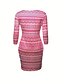 cheap Mini Dresses-Women&#039;s Basic Sheath Dress - Geometric Print Blushing Pink Blue S M L XL