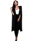 billige Women&#039;s Blazer&amp;Suits-Women&#039;s Blazer V Neck Polyester Black / White
