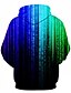 billige 3d-hettegensere for menn-Herre Store størrelser Hattetrøje Regnbue Stripet 3D Med hette Fest Fritid Gensere Gensere Regnbue