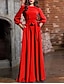 Χαμηλού Κόστους Γυναικεία Φορέματα-Γυναικεία Φόρεμα σε ευθεία γραμμή Μακρύ φόρεμα - Μακρυμάνικο Μονόχρωμο Φιόγκος Με Κορδόνια Άνοιξη Καλοκαίρι Βασικό Κρασί Μαύρο Θαλασσί Ρουμπίνι Πράσινο του τριφυλλιού Βαθυγάλαζο Τ M L XL XXL