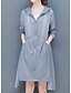 economico Capispalla da donna-Women&#039;s Daily Basic Spring &amp;  Fall Long Trench Coat, Solid Colored Hooded Long Sleeve Polyester Gray / Purple / Khaki