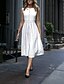 cheap Women&#039;s Dresses-Women&#039;s A-Line Dress Midi Dress - Sleeveless Striped Spring &amp; Summer Elegant 2020 White XL XXL