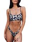 cheap Women&#039;s Swimwear &amp; Bikinis-Women&#039;s Tankini Swimwear Swimsuit Bathing Suits - Leopard Blue Yellow Fuchsia S M L