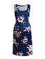 cheap Maternity Dresses-Women&#039;s Bodycon Sleeveless Floral Color Block Print Maternity Basic Blue Red S M L XL / Knee-length