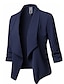 cheap Women&#039;s Blazer&amp;Suits-Women&#039;s Blazer Blazer Causal Daily Solid Colored Open Front Regular Fit Polyester Men&#039;s Suit Blue / Purple / Blushing Pink - V Neck / Winter