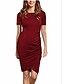 cheap Maternity Wear-Women&#039;s Sheath Dress Short Sleeve Maternity Cotton Black Blue Wine Green S M L XL / Above Knee