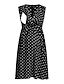 voordelige Zwangerschapsjurken-Dames Zwangerschap A-lijn jurk Korte mouw Polka dot Zwart S M L XL XXL / Tot de knie