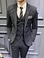 olcso Öltönyök-Men&#039;s Party Evening Suits Notch Standard Fit Single Breasted One-button Striped