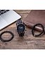 billiga Klockor med läderarmband-Herr Frackur Kvarts minimalist Kronograf Kreativ Häftig Ramtyp Svart / Ett år / Läder