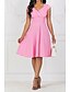 cheap Vintage Dresses-Women&#039;s Wine Yellow Dress 1950s Vintage Summer Going out Swing Solid Colored V Neck S M