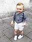 Χαμηλού Κόστους Βρεφικά Σετ Ρούχων για Αγόρια-Μωρό Αγορίστικα Ενεργό Βασικό Καρό Φιόγκος Στάμπα Μακρυμάνικο Κανονικό Σετ Ρούχων / Νήπιο