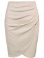 Χαμηλού Κόστους Γυναικείες Φούστες-Γυναικεία Εφαρμοστό Φούστες - Μονόχρωμο Σουρωτά Πορτοκαλί Θαλασσί Μαύρο Τ M L / Λεπτό