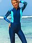 billige Utslett vakter-SBART Dame Tettsittende dykkerdrakt Vanntett UV Solbeskyttelse UPF50+ Heldekkende Badetøy Badedrakt Forside Glidelås Svømming Dykking Surfing Snorkling Lapper Sommer Vår