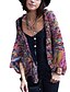 cheap Women&#039;s Sweaters-Women&#039;s Rainbow Long Sleeve Cardigan, Collarless Fall Rainbow L / XL / XXL