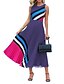 cheap Women&#039;s Dresses-Women&#039;s Purple Green Dress A Line Color Block S M