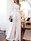 cheap Women&#039;s Jumpsuits-Matching Sets Solid Color White Casual Daily
