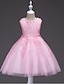 Χαμηλού Κόστους Λουλουδάτα φορέματα για κορίτσια-Πριγκίπισσα Μέχρι το γόνατο Φόρεμα για Κοριτσάκι Λουλουδιών Γενέθλια Χαριτωμένο φόρεμα χορού Βαμβάκι με Διακοσμητικά Επιράμματα Κατάλληλο 3-16 ετών