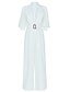 cheap Women&#039;s Jumpsuits &amp; Rompers-Women&#039;s Streetwear Deep V White Jumpsuit Solid Colored / Wide Leg