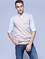 Недорогие Мужские свитера и кардиганы-Men&#039;s Solid Colored Sleeveless Slim Vest Sweater Jumper, V Neck Fall / Winter Wine / Light gray / Dark Gray US32 / UK32 / EU40 / US34 / UK34 / EU42 / US36 / UK36 / EU44