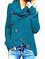 cheap Women&#039;s Sweaters-Women&#039;s Pullover Solid Colored Long Sleeve Sweater Cardigans Turtleneck Wine Khaki Sky Blue