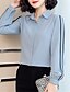 cheap Women&#039;s Blouses &amp; Shirts-Women&#039;s Solid Colored Shirt Daily Work Shirt Collar White / Blue / Blushing Pink