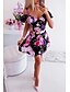 cheap Mini Dresses-Women&#039;s Basic A Line Dress - Geometric Print V Neck Black White S M L XL