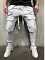 cheap Men&#039;s Pants &amp; Shorts-Men&#039;s Basic Classic Trousers Cargo Pants Full Length Pants Micro-elastic Cotton Solid Colored Mid Waist Black Gray White XS S M L XL / Drawstring