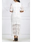 olcso Női ruhák-Női Sheath ruha Maxi ruha Ujjatlan Virágos Nyomtatott Tavaszi nyár 2021 Fehér Fekete S M L XL XXL 3XL
