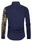 זול חולצות לגברים-בגדי ריקוד גברים גראפי דפוס חולצה בסיסי קזו&#039;אל לבן / שחור / אודם / כחול נייבי / שרוול ארוך