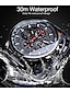 ieftine Ceasuri Mecanice-FORSINING Bărbați ceas mecanic Ceas Elegant Cadran mare Rezistent la apă Zone Duale de Timp  Ziua intalnirii Oțel inoxidabil Uita-te