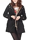 זול מעילי פוך ומעילי פרקה לנשים-S / M / L שחור / בז&#039; פוליאסטר, מעיל פרקה רגיל רגיל אחיד בגדי ריקוד נשים