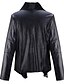 cheap Women&#039;s Jackets-Women&#039;s Solid Colored Fall &amp; Winter Faux Leather Jacket Regular Daily Long Sleeve PU Coat Tops Black / Slim